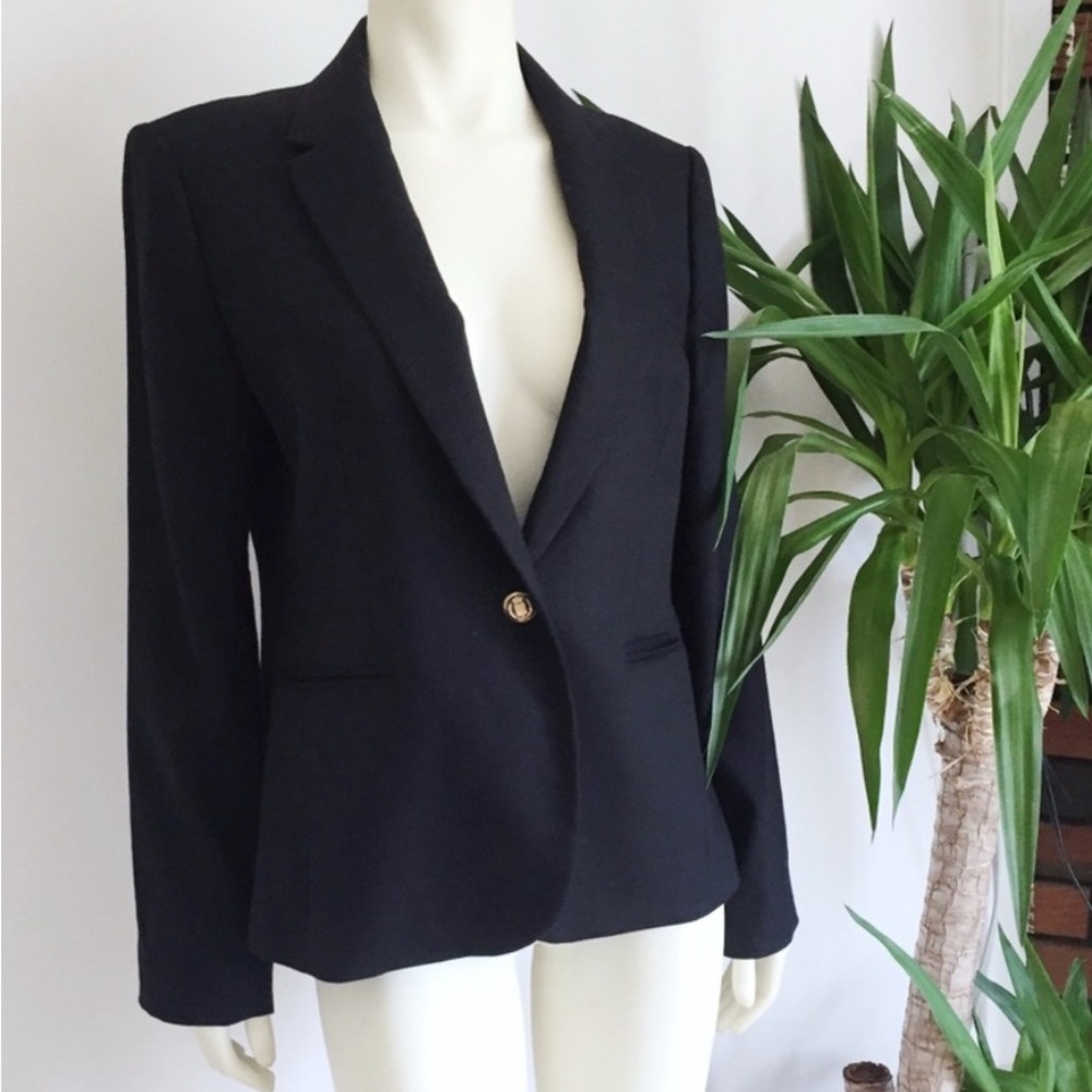 J. Crew wool blazer size 14 black